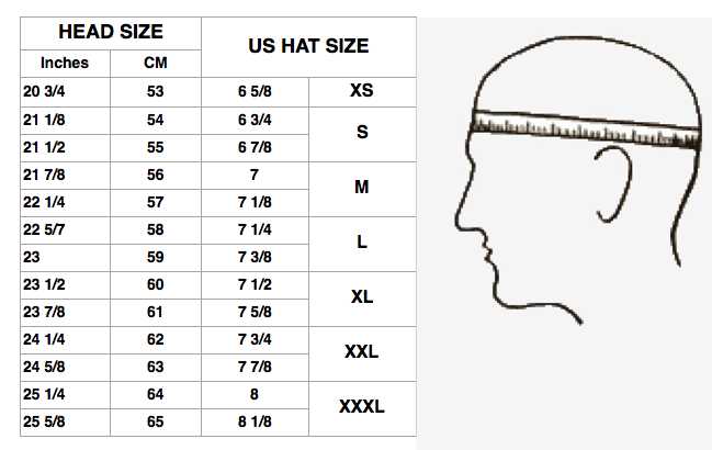 Flex Fit Hat Size Conversion Chart